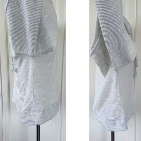 DEMOCRACY Grey Funnel Neck Pullover Knit Top Size XLP - Picture 6 of 13